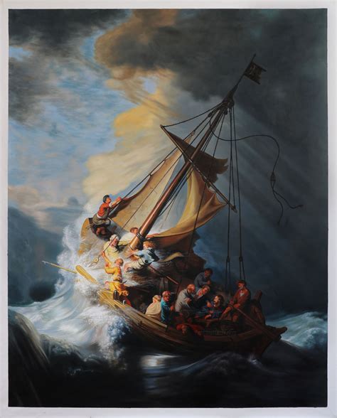 The Storm on the Sea of Galilee Rembrandt Van Rijn Hand-painted Oil ...