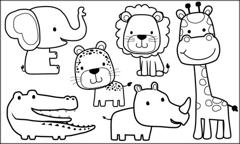 dessin animé d'animaux de vecteur pour un livre ou une page à colorier ...