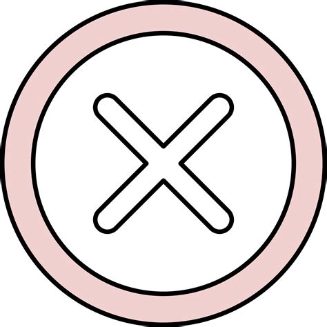 Cross Icon Or Symbol In Pink And White Color. 24198840 Vector Art at ...