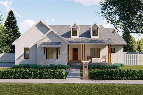 Compact Modern Farmhouse Ranch Home Plan - 62500DJ | Architectural ...