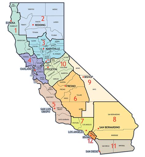 District Map and County Chart