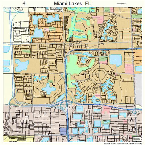 Miami Lakes Florida Street Map 1245100