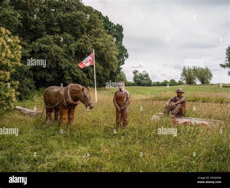 DEVON, ENGLAND - JULY 8 2023: The Canadian War Memorial at Stover ...