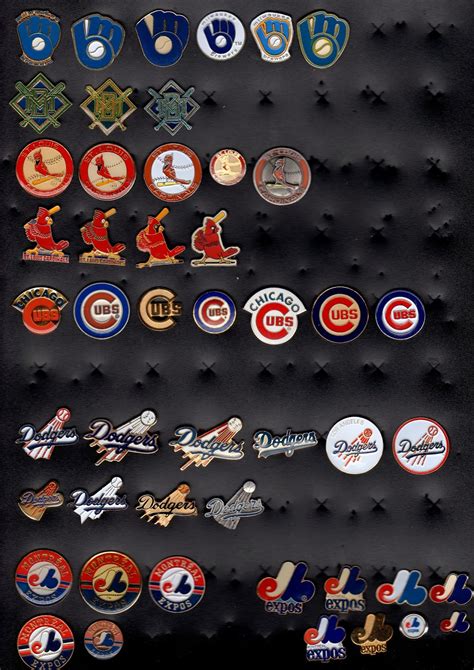 baseball pin collection display collecting : MLB logo variations in ...