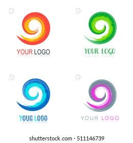 Spiral Vector Logo Design Collection Stock Vector (Royalty Free ...