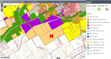 Roads, Zoning & Parcels Map – 212.25 Acres, FM 256, Stephenville, Texas ...