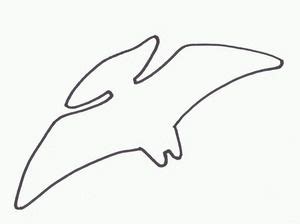 DINO PTERODACTYL COOKE CUTTER | Dinosaur outline, Dinosaur template ...