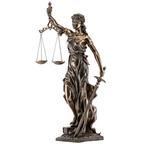 Buy Top Collection Large Blindfolded Lady Justice Statue Holding Scales ...