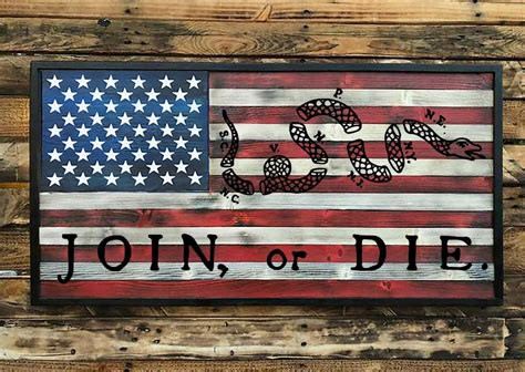 Join Or Die – Your American Flag Store – Wood Flags – American Made