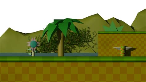 Green Hill Zone 3D Wip 1 by ZuneTH on deviantART