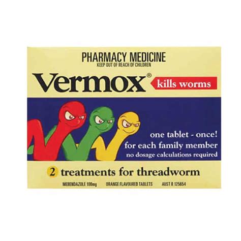 Vermox Treatment For Threadworm 2 Tablets - Orange – Discount Chemist