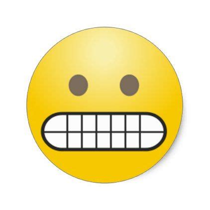 #Emoji with grimacing face yellow sticker - #emoji #emojis #smiley # ...