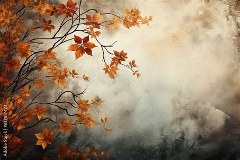 Enchanting fall background with autumn leaves that evokes a sense of ...