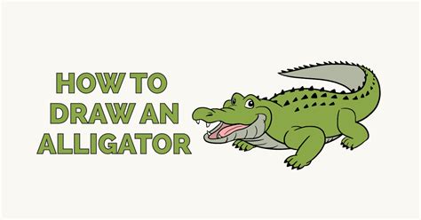 How to Draw an Alligator - Really Easy Drawing Tutorial