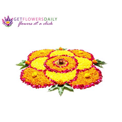 Flower Rangoli Design Inspirations