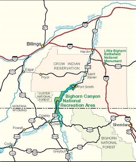 Bighorn Canyon Map