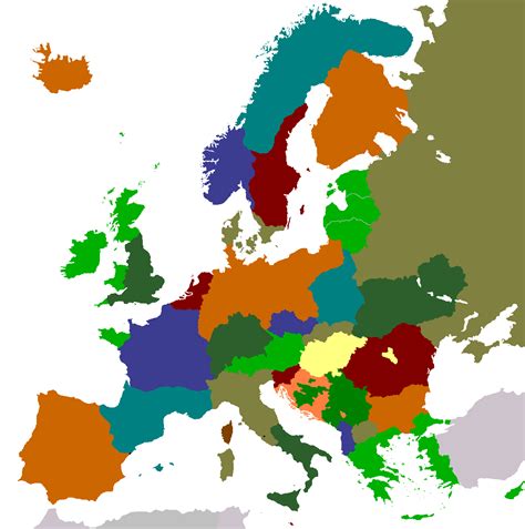 Another Europe: an alternate history map.