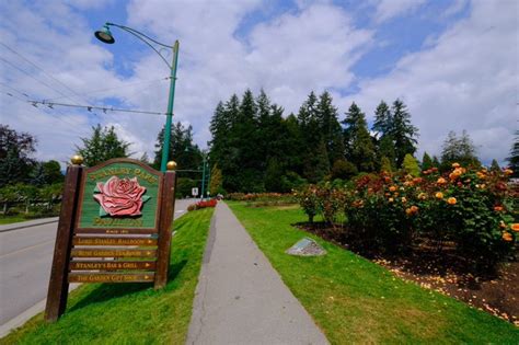 Rose Garden in Stanley Park, Vancouver, BC, Canada