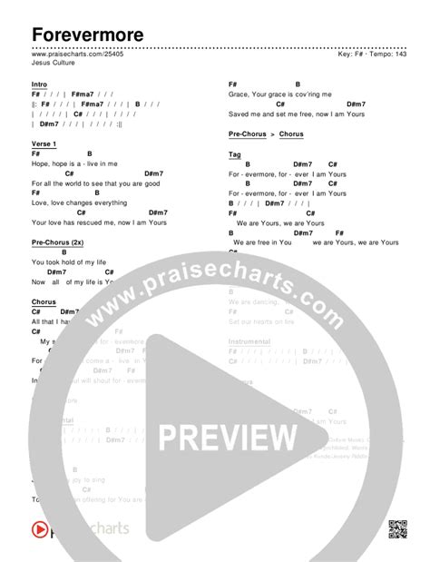 Forevermore Chords PDF (Jesus Culture) - PraiseCharts