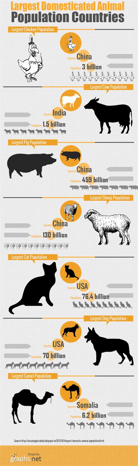 Largest Domesticated Animal Population Countries | Unique animals ...