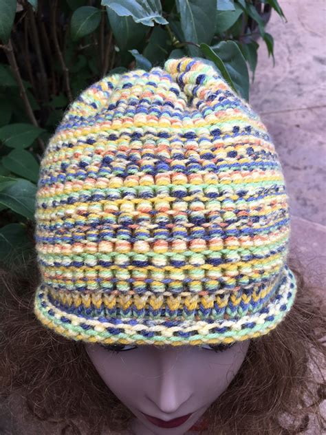 Barrel Stitch Hat -- a loom knit pattern | Mütze häkeln, Häkeln, Mütze