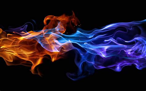 Download wallpapers blue fire, 4k, fire flames, burn, fire, darkness ...