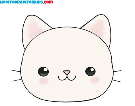 How to Draw a Cat Face for Kindergarten - Easy Tutorial For Kids