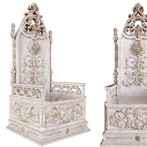 3D Stone Throne With Carved Elements Model - TurboSquid 1938509