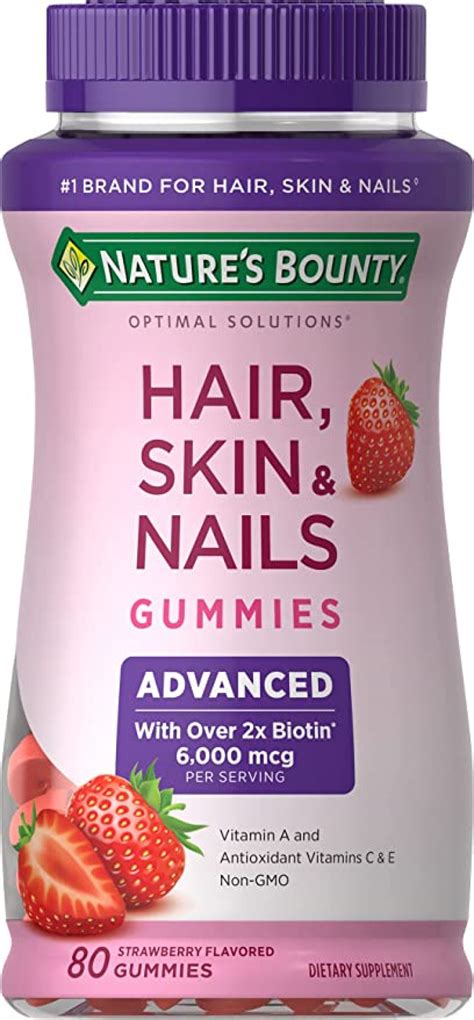 VITAMINA HAIR SKIN & NAILS - NATURE’S BOUNTY - ADVANCED - 80 GUMMIES ...