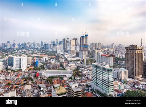 Jakarta city skyline with urban skyscrapers in the afternoon. Jakarta ...