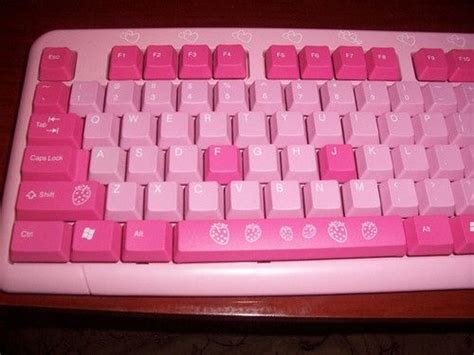 Pink keyboard. How cute!!