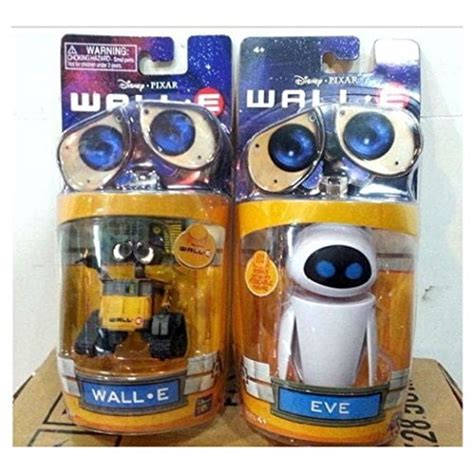 New Disney Pixar Wall-E and Eee-Vah EVE Set of 2pcs Mini Action Figure ...