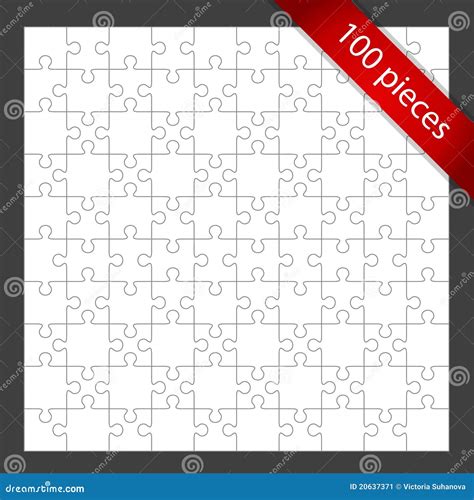 Blank Puzzle in Frame stock illustration. Illustration of blank - 20637371