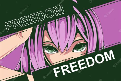 Premium Vector | Freedom girl cartoon anime comic manga style