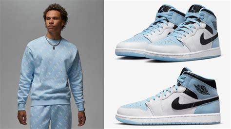 Air Jordan 1 Mid Ice Blue | SneakerFits.com