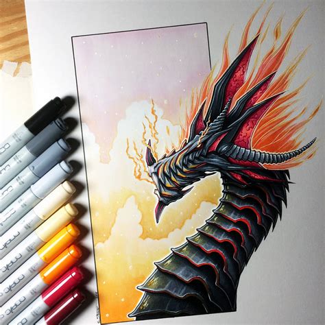 Fire Dragon Drawing at PaintingValley.com | Explore collection of Fire ...