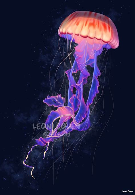 Glowing jellyfish | Jellyfish painting, Jellyfish drawing, Jellyfish art