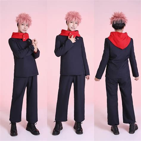 Full Set Jujutsu Kaisen Yuji Itadori Cosplay Costume - Jujutsu Kaisen ...