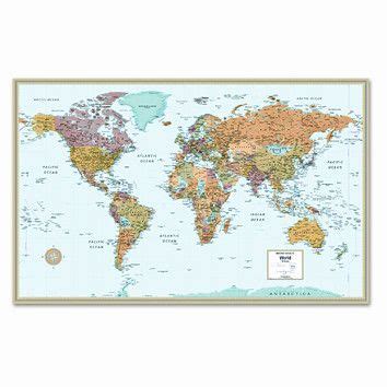 Rand McNally Company M-Series Full-Color Laminated World Wall Map ...