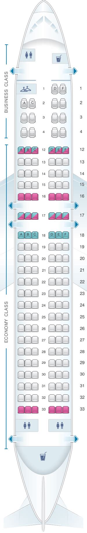 Seat Map Air Canada Airbus A320 | SeatMaestro.com