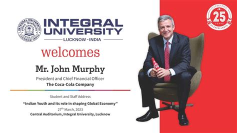 Integral University, Lucknow Welcomes Mr. John Murphy | President & CFO ...