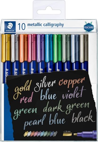 htconline.in| Staedtler Metallic Calligraphy Pen - Set of 10 (8325 TB10)