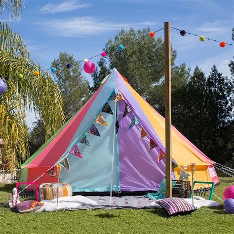 Boutique Camping 4m Weekender Polyester Bell Tent - Rainbow Tents Multi ...