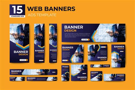 Website Banner Ads Template Design Graphic by primadona · Creative Fabrica