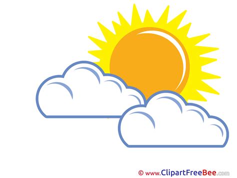 Sun With Clouds Clipart | Free download on ClipArtMag