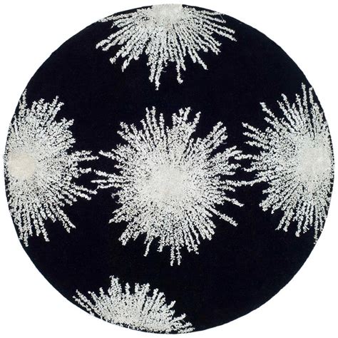 Safavieh Soho Black/White 8 ft. x 8 ft. Round Area Rug-SOH712D-8R - The ...