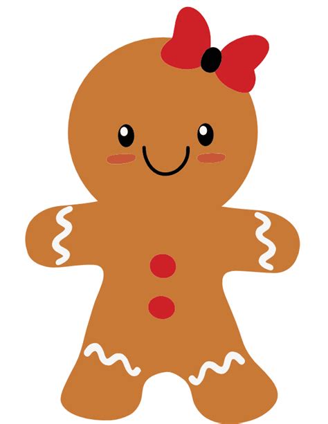 Cute Gingerbread Girl Svg