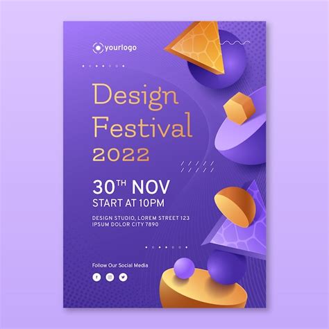 Free Vector | Gradient abstract flyer template design