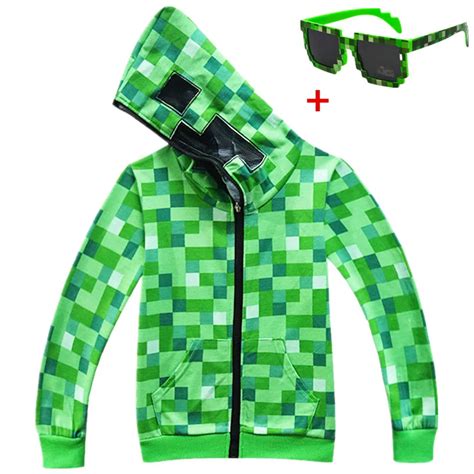 Minecraft outfit spring Thin coat kids zipper jackets cotton Clothing ...