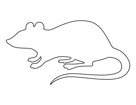 Free Printable Rat Pattern for Crafts, Stencils, and More | Rat ...